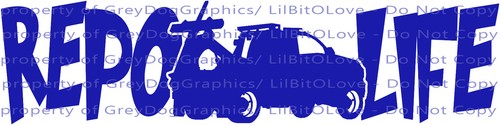 Repo Life Repossession Truck Vinyl Decal Sticker Tower Car Vehicle Service - 第 13/22 張圖片