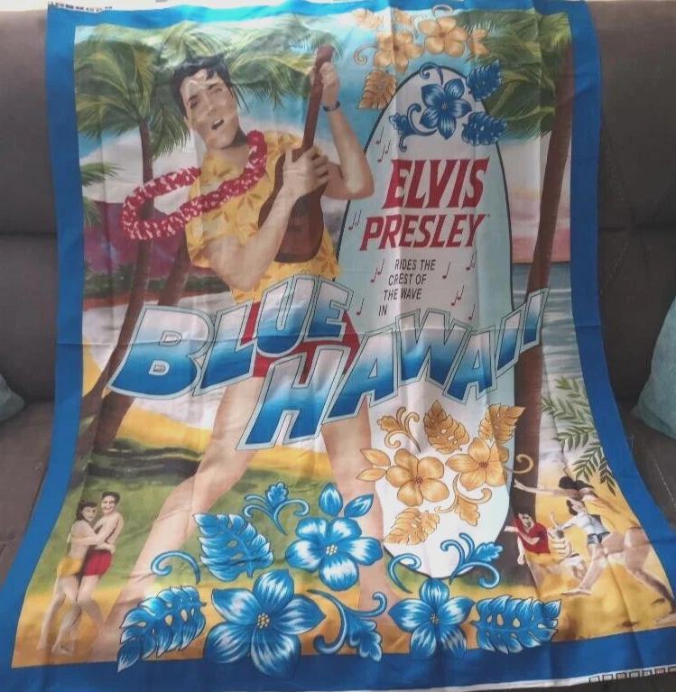 Elvis Presley blue hawaii fun fabric panel piece 43 inch by 17 inch - Image 2 of 2