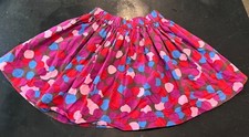 NWOT Hanna Andersson 130 Size 8-10 Polka Dot Twirl Skirt Pink Multicolor Pull-On