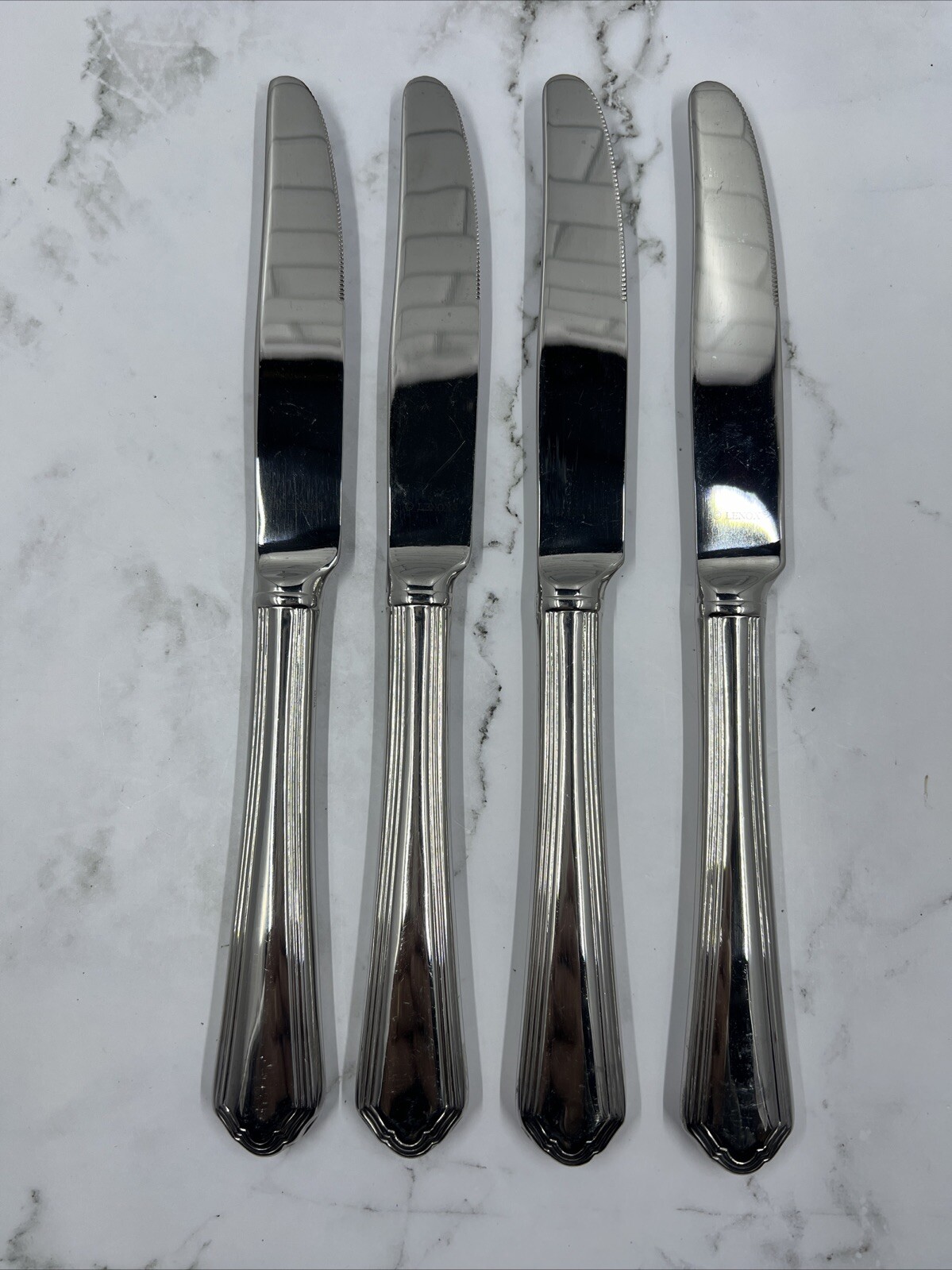 Lenox ARCHWAY Stainless 4 Dinner Knives Glossy 18/10 Flatware