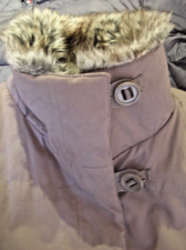 Tayberry Funnel Reversible Warm Faux Faux Gilet In Mink 12/14