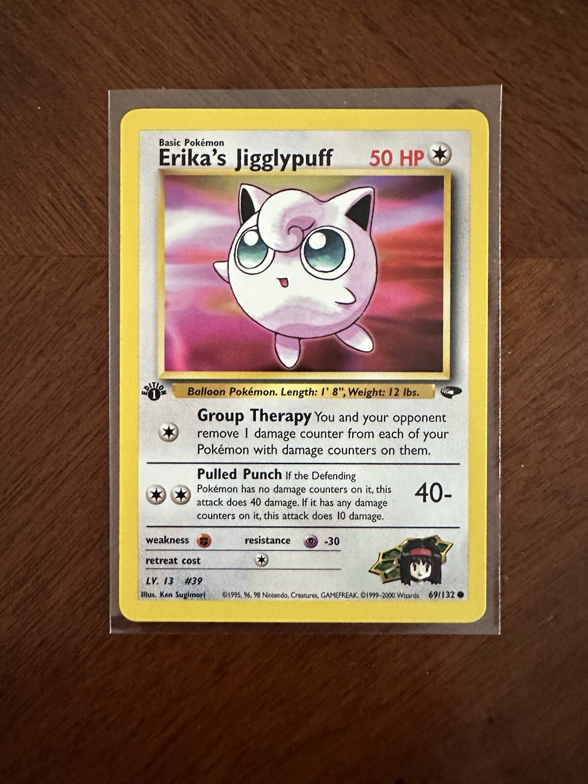Erika's Jigglypuff 69/132 1ST Edition Gym Challenge - Pokemon Card NM