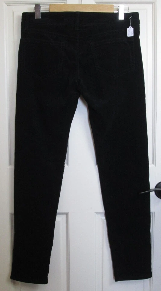 Pantalones de pana ajustados negros Fossil para mujer talla 30 34x30 elásticos con cremallera 87-31340 Foto 4 de 4