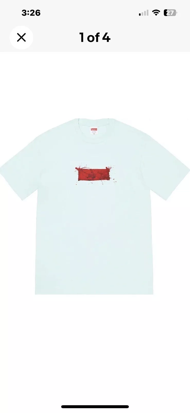 T shirt logo Supreme Ralph Steadman Box bleu pâle XL x large Bogo