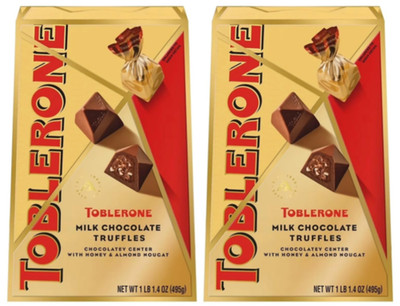 Toblerone Milk Chocolate Truffle Honey & Almond Nougat, 2pc 17.4 oz total 35 oz