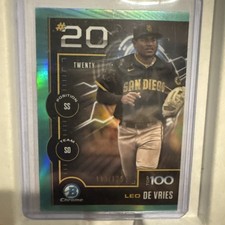 Leo De Vries /125 Aqua Refractor 2025 Bowman Chrome Top 100 #BTP-20 Padres