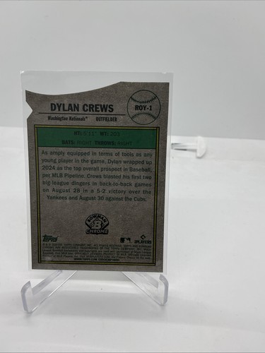 2025 Bowman - Rookie of the Year Favorites Dylan Crews #ROY-1 (RC) - Picture 2 of 2