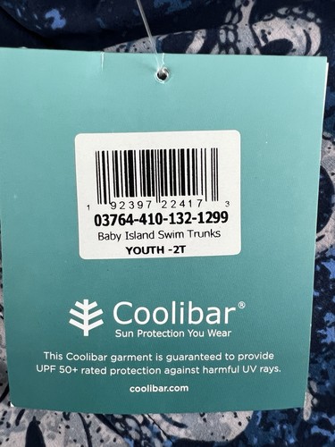 NUEVO CON ETIQUETAS Coolibar Niños 3T Azul Bañador Traje de Baño Pantalones Cortos Forrados Pulpo Precio de venta sugerido por el fabricante $45 - Imagen 8 de 10