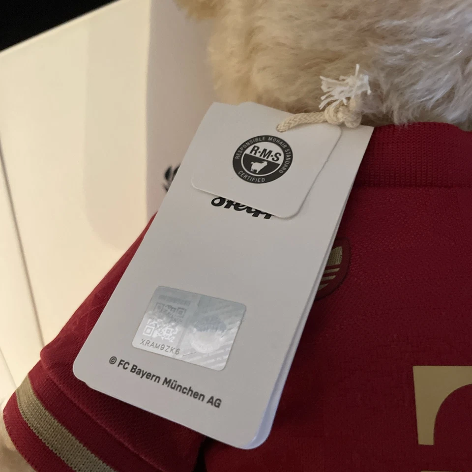 FC Bayern München 125 Jahre Teddybär, Steiff - limitiert 1250 Stk. Neu OVP - Bild 4 von 4