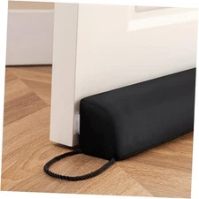  Waterproof Door Draft Stopper Blocks Hot and Cold Air with 36 Inches Black