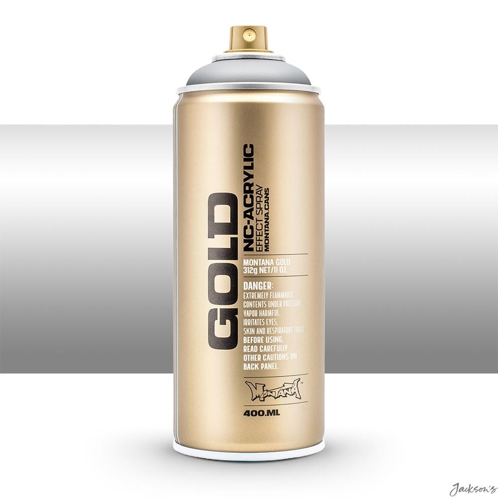 Montana Gold Spray Paint Acrylic Lacquer 400ml Opaque Outline Silver