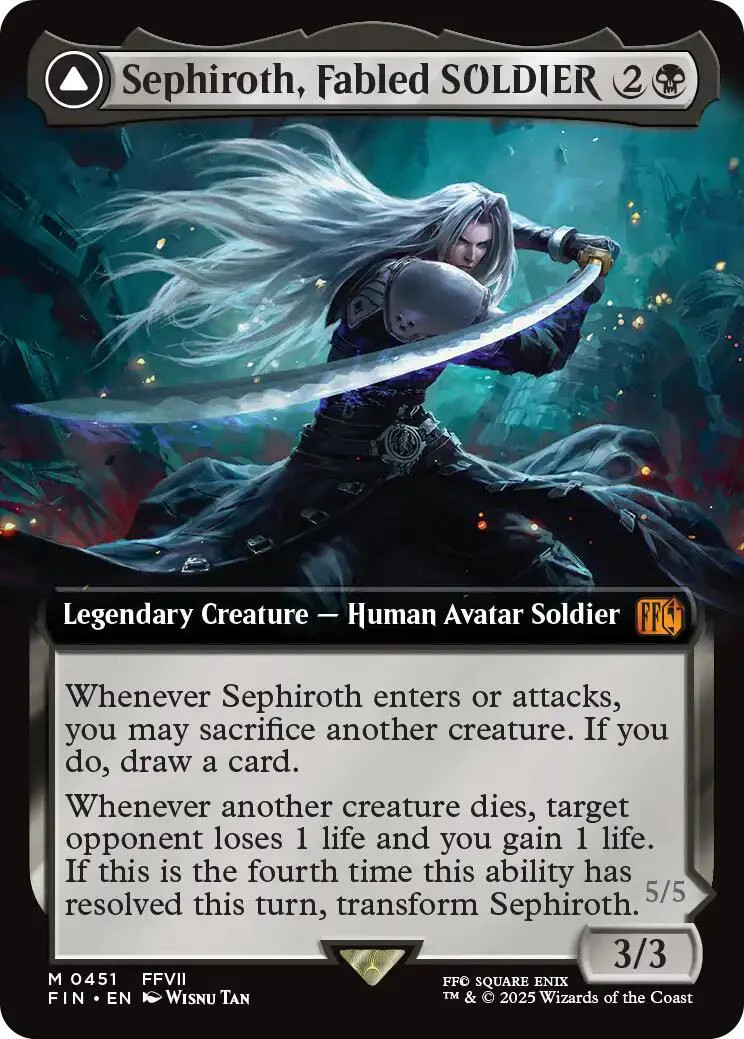Sephiroth, Fabled SOLDIER foil ホイル MTG Foil - Sephiroth, Fabled SOLDIER (Extended Art) - 451