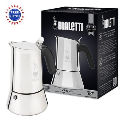 Bialetti Venus Induction Stovetop Coffee Maker 10 Cups 15 5 Oz Stainless Steel