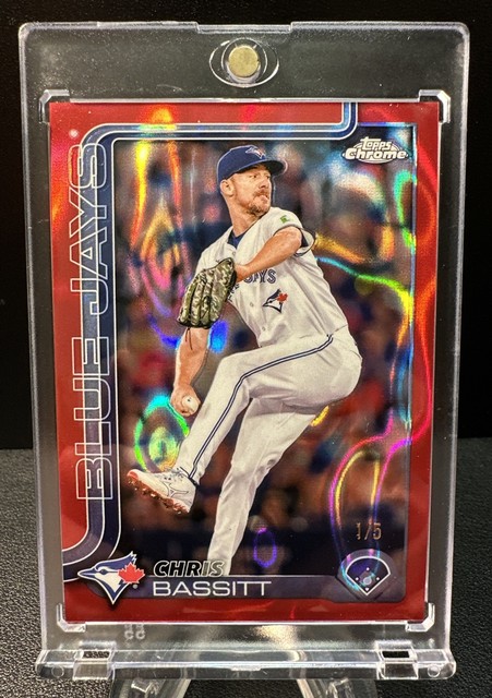 2025 Topps Chrome Chris Bassitt Red Lava Refractor 1/5 SSP #184 Toronto BlueJays