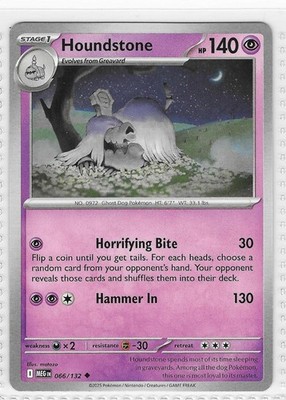 Houndstone 066/132 Uncommon Mega Evolution Pokemon Near Mint