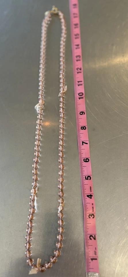 Ожерелье с розовым бисером JCREW 17 дюймов из люцита (поставляется в подарочной упаковке) - Изображение 3 из 4