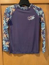 Salt Life Girl s SLX Aqua/Dark Purple Long Sleeve Drifit Swim Shirt NWT Size S