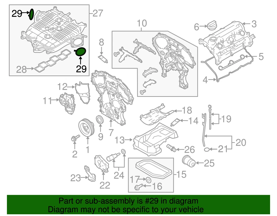 Sello de junta de carrocería de acelerador genuino Nissan 350Z 370Z NUEVO OEM Foto 2 de 2