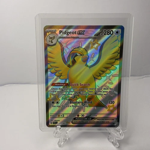 2024 Pokémon PAF EN Paldean Fates Shiny Ultra Rare Pidgeot EX Full Art #221