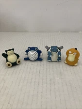 Vintage Lot Of 4 Pokemon Sliders 1999 Figures Rollers Nintendo Oddzon Inc Used