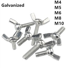 Galvanized Steel Wing Thumb Screws Bolts M4 M5 M6 M8 M10