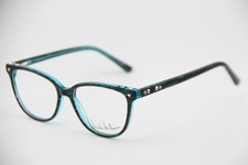 NEW NICOLE MILLER GATES C02 CLEAR BLUE GREEN AUTHENTIC FRAMES EYEGLASSES 52-15