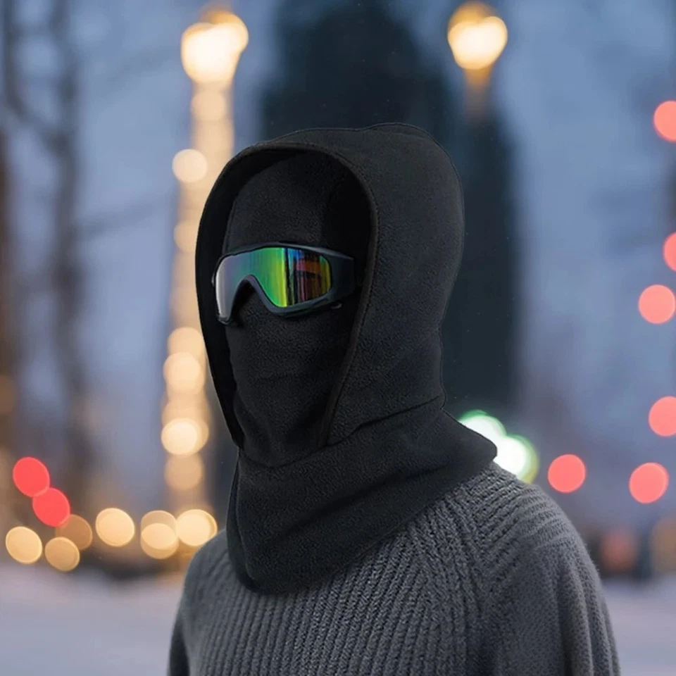 Fleece Sturmhaube Balaclava Skimaske Winter Gesichtmaske Warm Motorrad Fahrrad - Bild 3 von 4