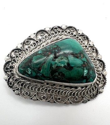 Vintage Eilat Stone Pendant/Pin/Brooch 925 Sterling Silver