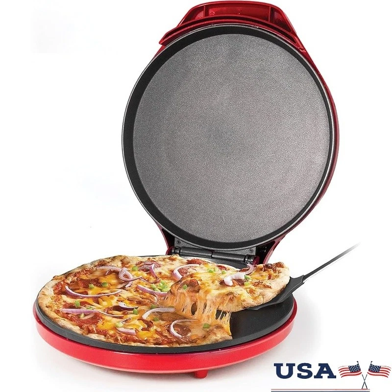 Indoor Electric Pizza Maker Nonstick Grill Pan Quesadilla Sandwich Press 1440W