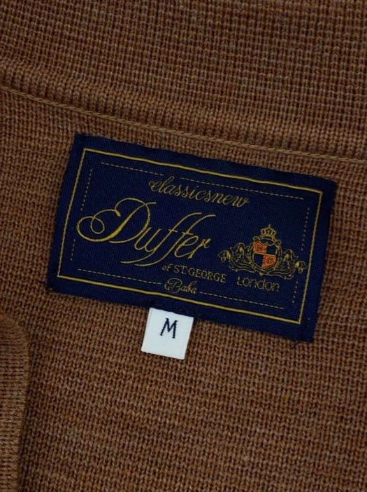 Camisa manga larga The DUFFER of St. GEORGE lana marrón M Foto 3 de 4