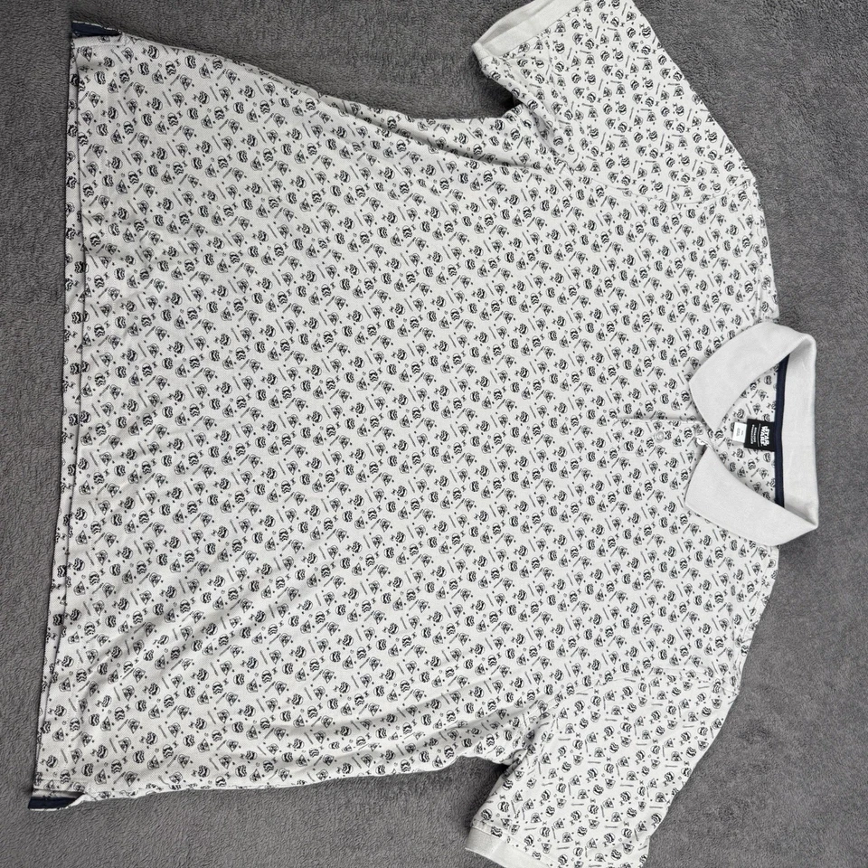 Polo Star Wars Darth Vader manga corta 2XL blanco Foto 2 de 4