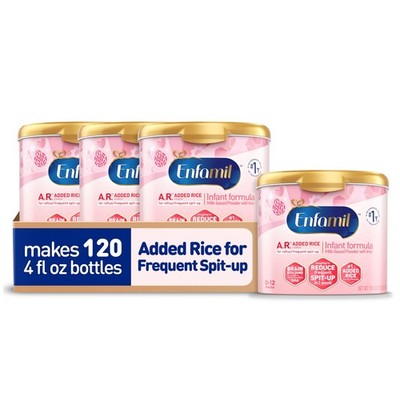 Enfamil A.R. Added Rice Infant Formula Powder, 19.5oz - 4 Pack, Exp. 12/26