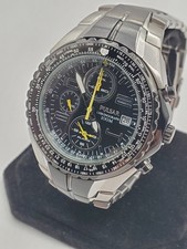 Pulsar Chronograph 100M Stainless Steel Black...