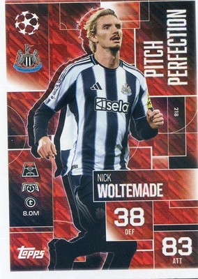 2025-26 Topps Match Attax Extra UEFA UCL NICK WOLTEMADE #218 Pitch Perfection