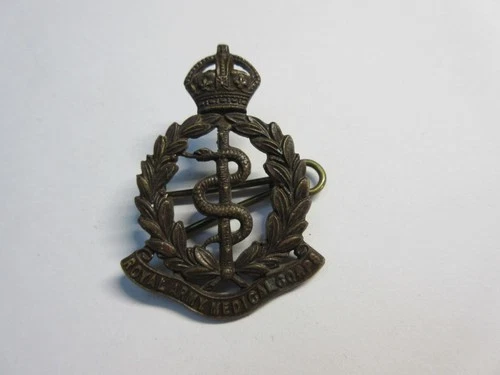 Vintage WW1, WW2 Royal Medical Corps MILITARY CAP BADGE