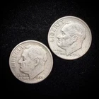 90% Silver - Pre-1965 Roosevelt Dime - 2 Dimes - Circulated Condition - 06-31