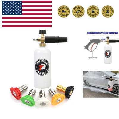 #ad Foam Cannon with 1 4 Inch Quick Connector 1 Liter 5 Pressure Washer Nozzle ... $30.17