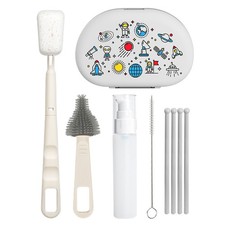 Baby Bottle Brush Set with Drying Rack, Bottle Brush Kit for Baby Bottle Cups