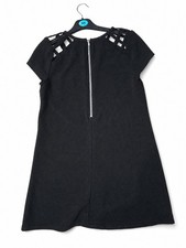 Speechless Black Bodycon Dress XS Cutout Shoulder Exposed Back Zip Stretch