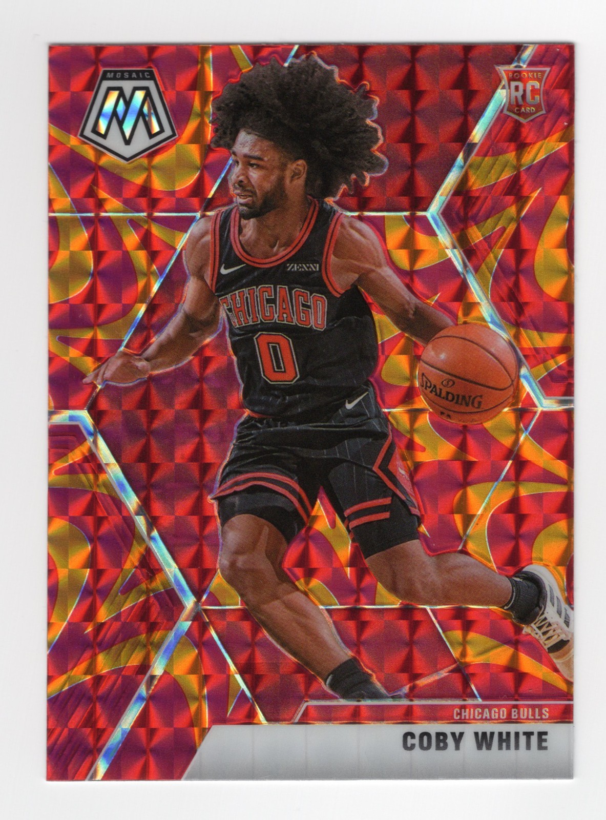 2019-20 Panini Mosaic - Rookies Coby White #211 Reactive Orange Prizm (RC)