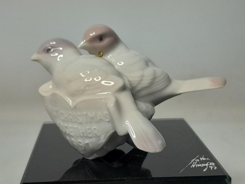 Lladro OUR FIRST CHRISTMAS TOGETHER Hanging Tree Ornament 2nd 5840 Love Birds - Picture 1 of 8