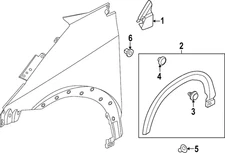 Genuine Nissan Driver Left Front Fender Trim Molding 2WD 63871-5MP0A