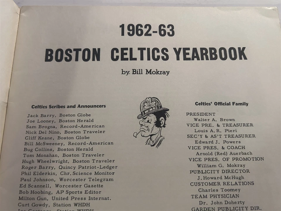 1962 63 BOSTON CELTICS Yearbook BOB COUSY Bill RUSSELL John HAVLICEK Sam JONES - Image 2 of 4