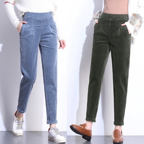 High-waisted Elastic Casual Straight Leg Pants - View #3