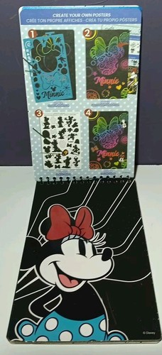 Disney Minnie Mouse Scratch Art Doodle Stencil Design Set Stocking Stuffer - Picture 4 of 4