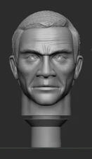 CUSTOM MEGO SCALE ADAMA  BATTLESTAR GALACTICA RESIN HEAD for 8" INCH FIGURE