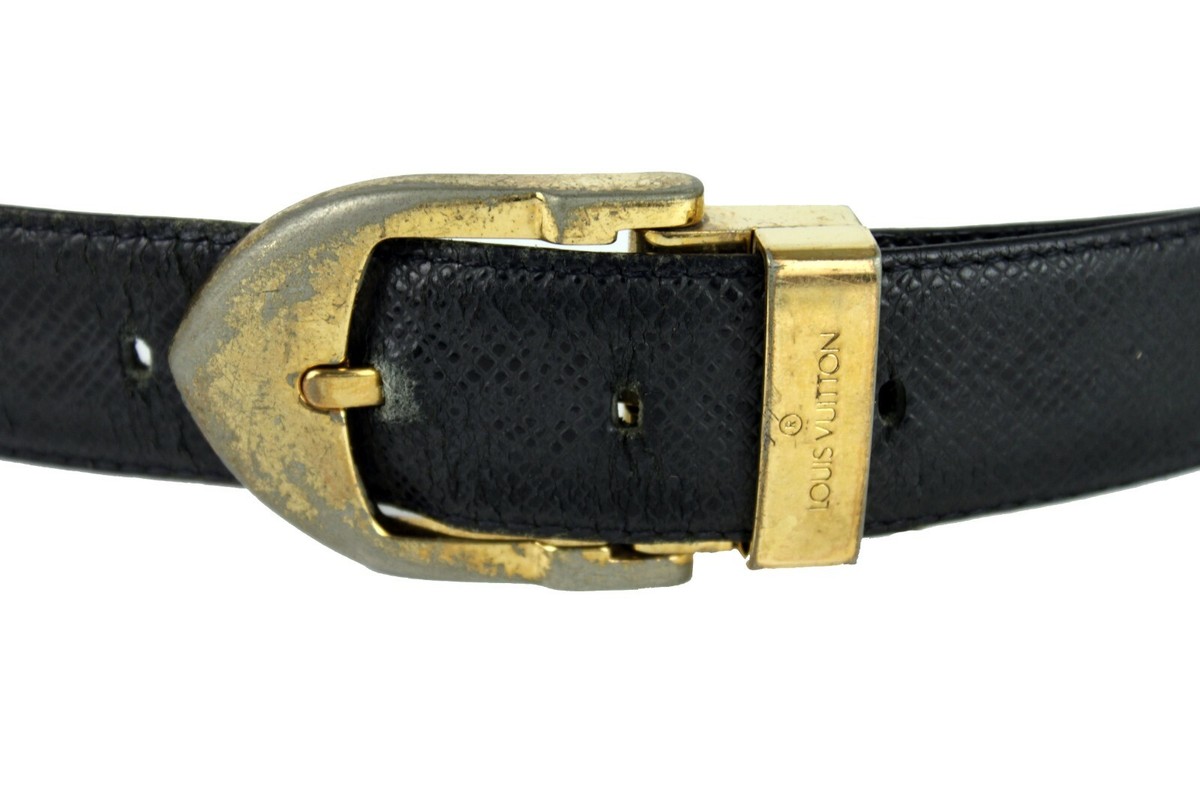 Louis Vuitton タイガ　ブラックレザーベルト ゴールドバックル 楽天市場】タイガ ヴィトン（性別メンズ）（ベルト