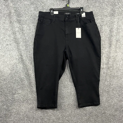 Judy Blue Womens Capri 22W Black Stretch Jeans Denim Mid Rise