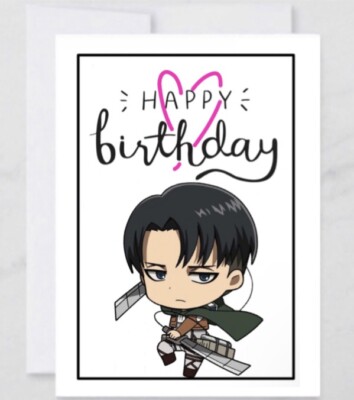 Levi Ackerman Birthday Card | eBay