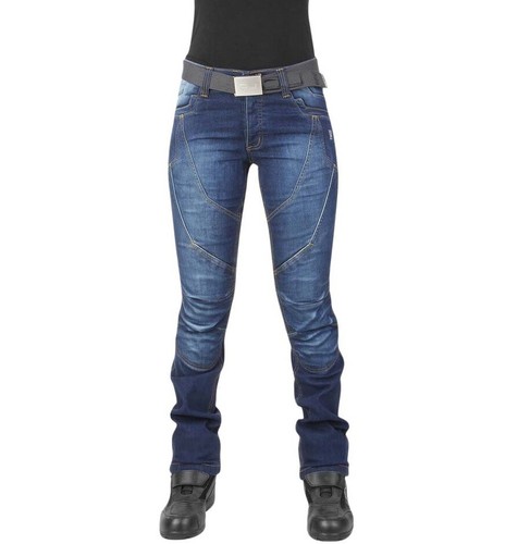 JEANS MOTO DONNA OJ MUSCLE LADY BLU ELASTICIZZATO PROTEZIONI OMOLOGATE TG  38 | eBay